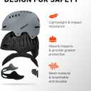 DKONI Bike Helmet with LED Lights Bicycle Helmets Commuter Cycling Helmet USB Rechargeable Front & Back LED Light Helmet for Adult Men Women, Large