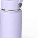 OISIZ Kids Water Bottle with Straw Lid 14oz, Vacuum Insulated 316 Stainless Steel Water Bottles for Kids for School, Leakproof Water Bottle, BPA Free and Keep Cold for 24 Hours (Light Purple)