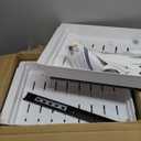 4 Pack Pull Out Cabinet Organizers Expandable (11.6''-17.5''), Plastic Slide Out Drawers for Kitchen, Bathroom, Pantry, Under Sink Storage, Pull Out Drawers Fixed with Adhesive Nano Film (White)