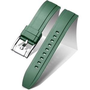 BINLUN Quick Release Silicone Watch Bands Replacement Rubber Watch Straps 18mm 19mm 20mm 21mm 22mm 24mm Smartwatches Bands for Men and Women Waterproof Sport Watchbands with 11 Colors (Green)