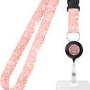Cruise Ship Lanyard,with Adjustable Badge Lanyard with Detachable Clasp, Waterproof ID Badge Holder for All Cruise Ships and Vessels Key Cards (Pink)