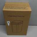 Bathroom Trash Cans with Lid 2 Pack 2.2 Gallon Touchless Automatic Motion Sensor Small Slim Garbage Can, Smart Electric Narrow Garbage Bin for Bedroom Office Kitchen (White)