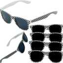 4E's Novelty 6 Race Car Checkered Sunglasses for Kids Bulk 6 Pack with UV400 Protection, Racecar Party Favor Supplies, Summer Pool Beach Accessories, Racing Theme Birthday Gifts