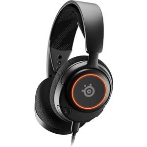 SteelSeries Arctis Nova 3 - USB-C Gaming Headset for PC, PS4, PS5 & Switch - RGB Lights - Hi-Fi Drivers - 360 Spatial Audio - AirWeave Memory Foam Earcups - Super Lightweight - ClearCast Gen 2 Mic