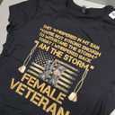 US Veterans Day US Female Veteran I Am The Storm Tees L