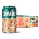Zevia Zero Sugar Soda, Peaches and Cream, 12 oz Cans (8-Pack) – Caffeine Free, Naturally Sweetened, No Calorie Soda - Non-GMO Project Verified, Gluten-Free, Vegan (EXP 08/14/27)