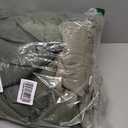 Geniospin Dark Olive Green Queen Comforter Set - 7 Pieces Comforter Queen Size, Solid Bedding Set for All Season, Textured Bed in a Bag with Sheets (Queen (90"x90"))