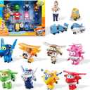 Super Wings - 5" Transforming Airport Airplane Toys Collection Playset Vehicle Action Figures | Plane to Bot | Fun Preschool Toy Plane for 3 4 5 Year Old Boys and Girls | Gifts for Birthday Kids