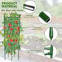 3 Pack Tomato Cage,Tomato Cage for Raised Garden Bed, 48'' Tall Tomato Trellis Triangle or Square Cages for Garden,Pots, Plant Cages & SupportsGreen, Extra Bold