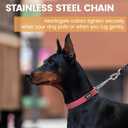 ANDA Martingale Collar for Dogs, Adjustable with Reflective Stainless Steel Chain, No-Pull Escape-Proof Training Collar for Medium and Large Breeds (Red, Large)