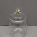 Nuogo 4 Pcs Plastic Candy and Cookie Jars with Lids Clear Cookie Container Candy Jars Large Airtight Apothecary Storage Organization for Wedding Home Kitchen Bar(64 oz)