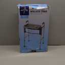 Medline Walker Flip Tray Table with 2 Cup Holders, Universal Tray for Standard Folding Walkers, Mobility Accessories for Home, Medical Equipment Accessories, Gray, 1 Count