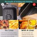 parchment paper for air fryer,8.7 * 5.5inch rectangle air fryer liners disposable,125pcs non-stick airfryer liners rectangle free of bleach, compatible with 8-9 Qt baskets