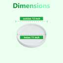 12 Inch Large Ceramic Saucer - Ceramic Drainage Tray for Plant Pot (Matte White)