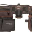 DEWALT Leather Tool Belt Organizer with 18 Pockets, Heavy Duty Construction (DWST550113)