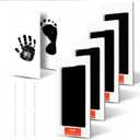 Outus 14 Pcs Paw Print Kit for Dogs No Mess Ink Pad Pet Memorial Newborn Footprint Impression Kit for Pets 4 Inkless Pads with 10 Blank Cards(7 x 5 Inch, Black)