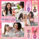 Gueevin 24 Set/48 Pack Mother's Day Flower Bouquet Gift Boxes Single Rose Carnation Floral Cards Sleeve Gift Packaging with Tags 4 Styles Flower Insert Card Holder for Mother's Day Floral Arrangements