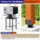Stainless Steel 6"x6"(Actual 5.5"x5.5") Post Base Bracket Concrete, Wet Set Concrete Post Anchor Bracket Heavy Duty 1Pack