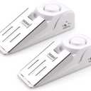 EMDMAK Door Stop Alarm with 120DB Siren Door Stop for Home & Travel (White) (Pack of 2)