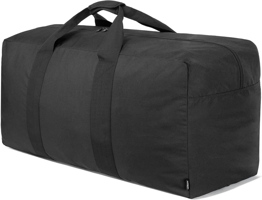 Storage Bag Black, Duffle Bag for Travel, Duffel Bag for Men Gear Bag for Storage Foldable Weekender Bag for Overnight Camping - Black 5x6x23 In