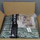 Nakagishi Green Rug Area Rugs 5x7: Washable Boho Large Neutral Modern Soft Farmhouse Rug Stain Resistant Indoor Floor Non-Slip Carpet for Women Home Enthusiasts Aged 25-45 - Bedroom Room Decor