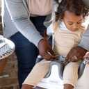 Ingenuity Baby Base 2-in-1 Booster Feeding and Floor Seat with Self-Storing Tray - Peony