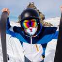 Shyyween 3D Cat Ski Mask Dog Balaclava Sheisty Breathable Cycling Mask Ice Silk Face Cover for Sunscreen Protection Outdoor