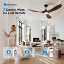 52 Inch Outdoor Ceiling Fan with Light and Remote,Indoor/Outdoor