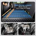 Dog Car Seat Cover for Back Seat, XL Hard Bottom Dog Seat Extender, 800 lb Capacity Truck Back Seat Cover for Dogs, 0.4 in Honeycomb Board, 1.5 in Reinforced Support Straps for Full-Size SUVs & Trucks