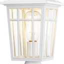 Darkaway Outdoor Post Lights Lamp Post Light Fixture, Waterproof Aluminum Housing with Glass, Fence Post Deck Lighting for Garden, Patio, Pathway (1 Pack, White)
