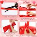 Jenaai 30 Sets Heart Foil Balloons Bulk, 30 18" Heart Balloons, 30 Satin Bows for Balloon and 2 Pcs Ribbons, Love Foil Balloon for Wedding Party Supplies Bridal(Pink, Red)
