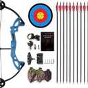 Compound Bow Archery for Youth and Beginner, Right Handed,19-28 Draw Length,15-29 Lbs Draw Weight, 260 fps
