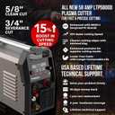 LOTOS LTP5800D 58A Plasma Cutter, 5/8" Clean Cut (3/4" Severance), Non-Touch Pilot Arc, Up to 15% Faster Cutting, Dual Voltage 110/220V, LED Panel & Front Regulator, Portable Plasma Cutting Machine