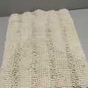 Non Slip Thick Shaggy Chenille Bathroom Rug Sets 2 Piece, Thickened Hot Melt Rubber Bottom Bath Mats for Bathroom, Bath Rugs Quick Dry Machine Washable for Shower (Ivory White, 32"x20" Plus 17"x24")