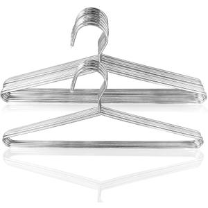 50 Pack Metal Coat Hangers Clothing Hangers Heavy Duty, Stainless Steel for Coat Clothes Shirt Suit Pant, 16.4 Inch Silver Wire Hanger