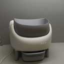 Open-Top Self Cleaning Litter Box, Automatic Cat Litter Box with APP Control, Dual Safety Sensors, Includes Trash Bags, Grey-White