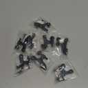 OBTANIM 8 Pack Hinge Pin Door Stopper Heavy Duty Metal Adjustable Door Stops with Rubber Bumper Tips (Black)