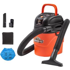 Armor All AA155 1.5-Gallon 2 Peak HP Portable Wet/Dry Vacuum, Orange