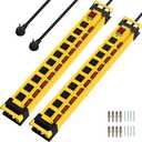 Plug'n 10 Outlet 3300J Surge Protector Power Strip with Individual Switches,Heavy Duty Power Strip with Cord Manager,9FT/14AWG/15AMP/1875W Power Cord,2 Packs