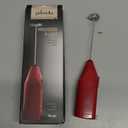 Primula Handheld Milk Foamer - Easy-to-Use Portable Electric Milk Frother Stainless Steel Coil Barista-Style Coffee at Home - Red, One Size