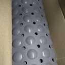 OTHWAY Large Shower Mat 34"x 23", TPE Non Slip Shower Mat for Walk in Shower Stall, Inside Shower Mats with Drain Holes Suction Cups, Anti-Slip for Elderly Kids (Dark Grey)