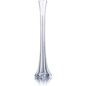 WGV Eiffel Tower Vase, Open 1", Height 20", (Multiple Sizes Choices) Clear Glass Floral Container with Sturdy Base, Flower Centerpiece for Wedding Event Home Decor, Arts Crafts, 1 Piece