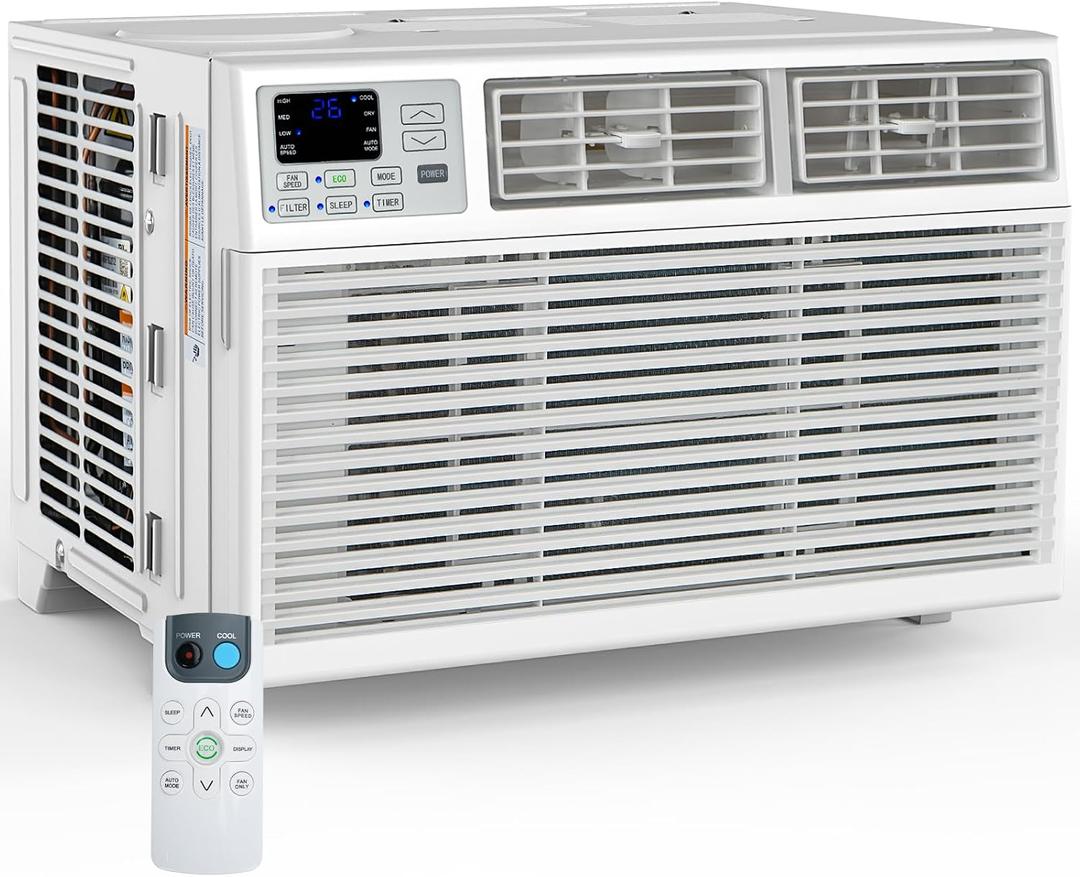 Electactic Window Air Conditioner, 12000 BTU Window AC Unit, Cooling Room 550sq.ft, Fast Cooling, 24H Timer, Dehumidifier Mo, Energy Saving, Remote Control for Living Room, Bedroom, Office