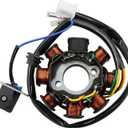 GY6 Stator 8 Coil, Compatible with 125cc 150cc Engines (152QMI 157QMJ) - Fits Chinese Scooters, Mopeds, ATVs, Go Karts, Quads like Taotao, Jonway, Icebear, Baja, Coolster, Lance, SUNL, Vento