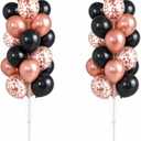 HIINS Rose Gold Black Balloon Column Kit Set of 2 with for Party Decor, 2 Count