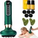 Lymphatic Drainage Massager Electric Cupping Massager with Heat Vibration and Red Light, 12 Level Suction Body Massager for Legs Arms Waist Abdomen, Rechargeable Cellulite Massage Tool for Home Use