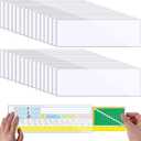 Chinco 50 Pack Clear Adhesive Pockets, Labels for Storage Bins, Plastic Self Adhesive Index Card Holder with Top Open for Organizing Bins Box Drawer(18 x 4 Inches)