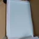 SmartStandard 26 x 84 in Glass Barn Door with 5FT Sliding Hardware Kit & Handle, Pre-Drilled Ready to Assemble, Waterproof PVC Coating, White, 5-Panel Glass