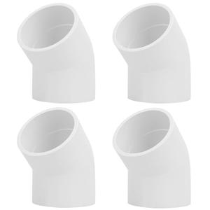 4Pack 2" 45 Degree PVC Elbow Pipe Fitting Connector (Socket x Socket) Furniture Build Grade SCH40 2 Inch 45 Degree Elbow PVC Corner Adapter for Home Sewer Plumbing Water Line
