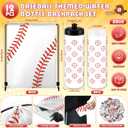 12 x 12 Pcs Baseball Party Favors Team Gifts Set 6 Baseball Water Bottle 6 Baseballs Drawstring Bag and 50 Sticker 20 Oz Reusable Squeeze Bottle Bulk Goodie Bag for Party Supplies Gift Sport Event Bike